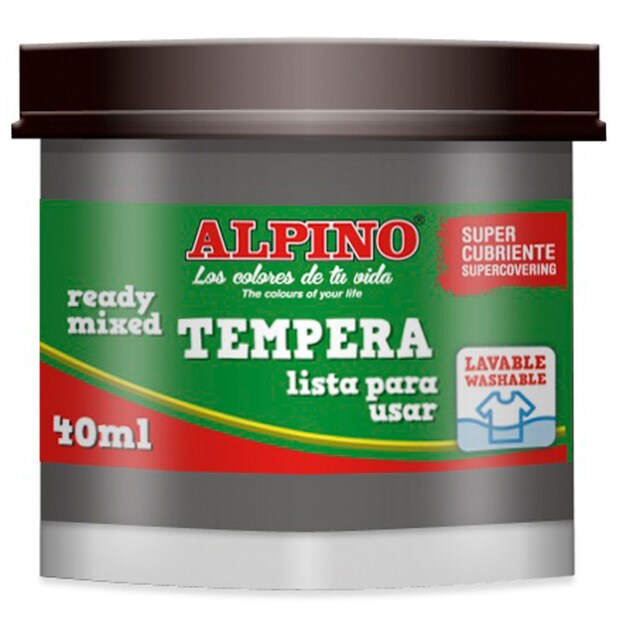 Imagen 0 de 1 Bote Tempera Negro 40 Ml., Alpino Negro