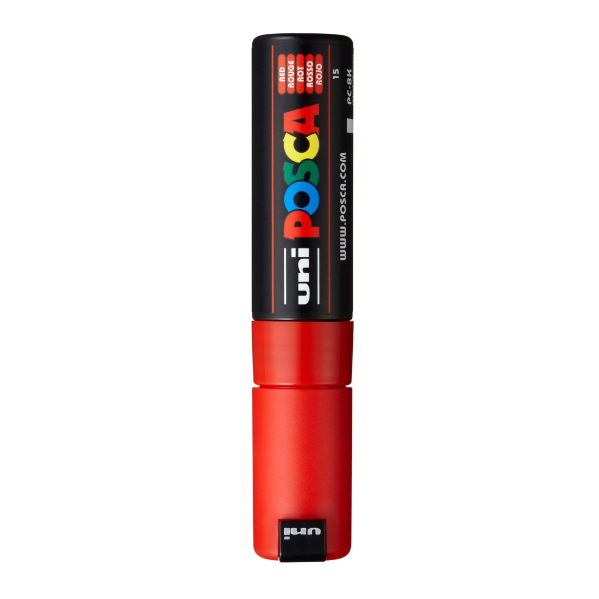 Uni Posca Marcador de Pintura Base al Agua 8,0 mm Rojo Rojo-2