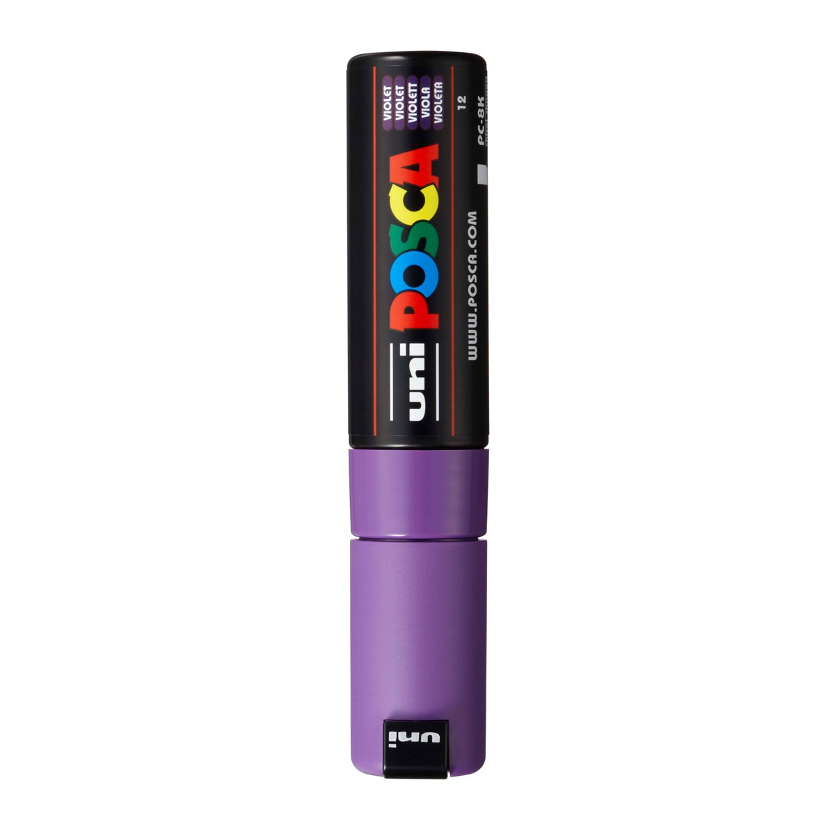Marcador De Pintura Base Uni Posca Al Agua 8,0 Mm. Violeta Violeta-2