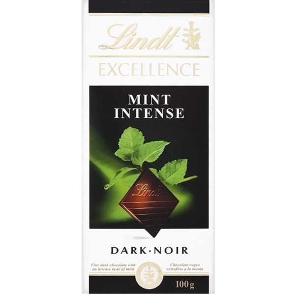 Chocolate Preto Mint Intense Excellence embalagem 100 g