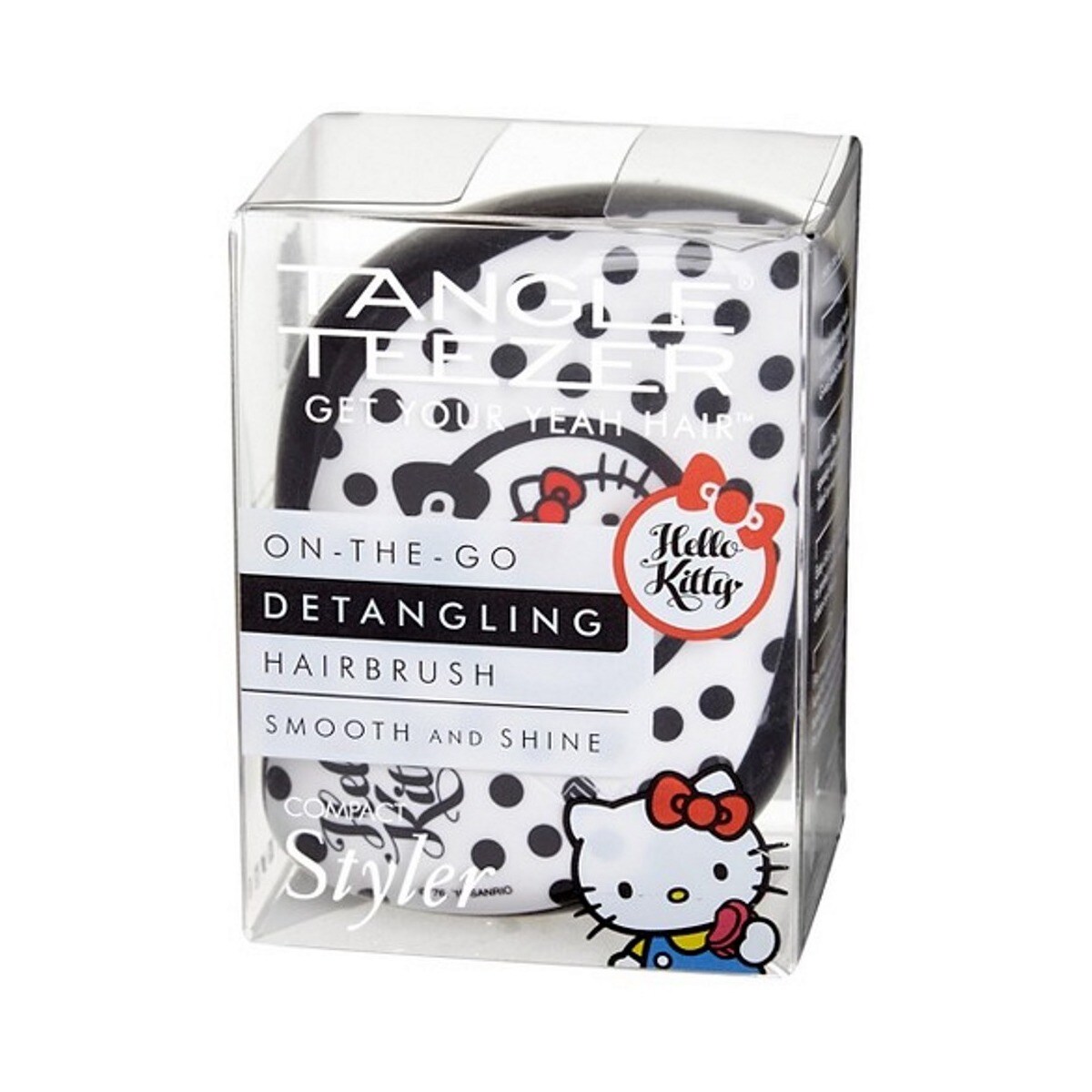 Imagem 0 de Escova de Cabelo Compact Styler Hello Kitty Tangle Teezer - Branco e Preto