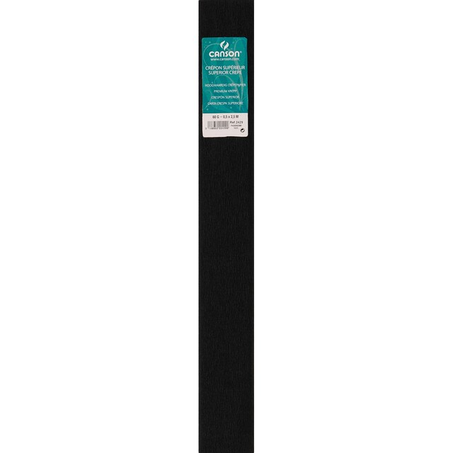 Imagen 0 de Rollo de 50x250 cm, Canson Superior (60g/rollo), 48 g/m2, Crespón Negro