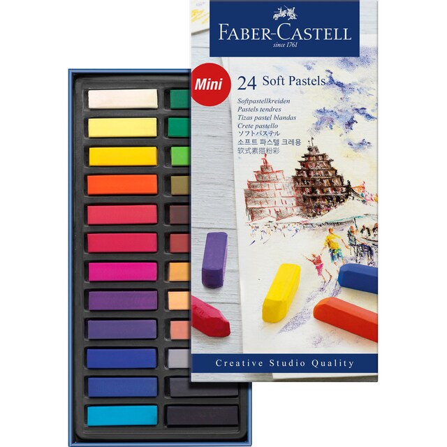 Imagen 0 de Estuche 24 Pasteles Blandos Mini Faber Castell  Multicolor