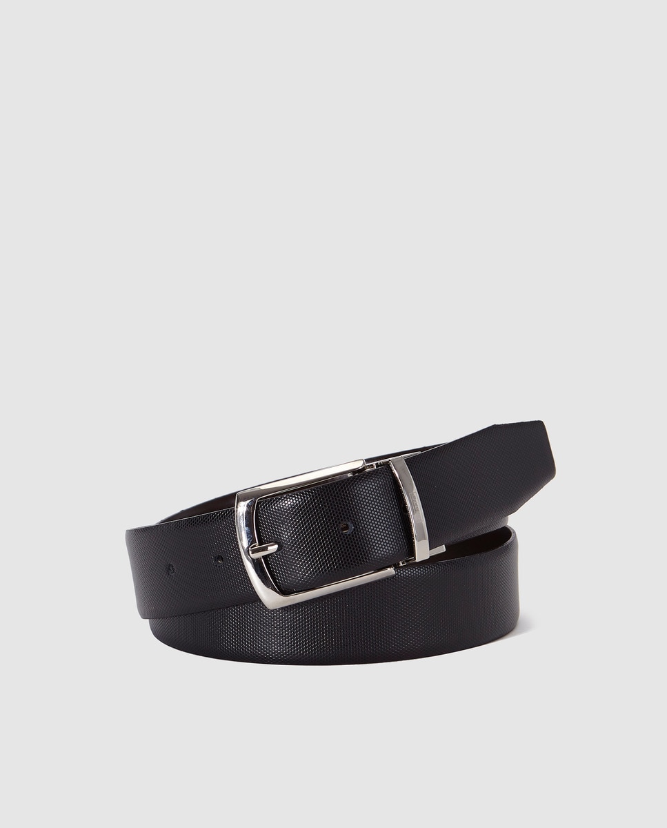 Imagem 0 de Cinto em pele preto. Fabricado em Espanha.