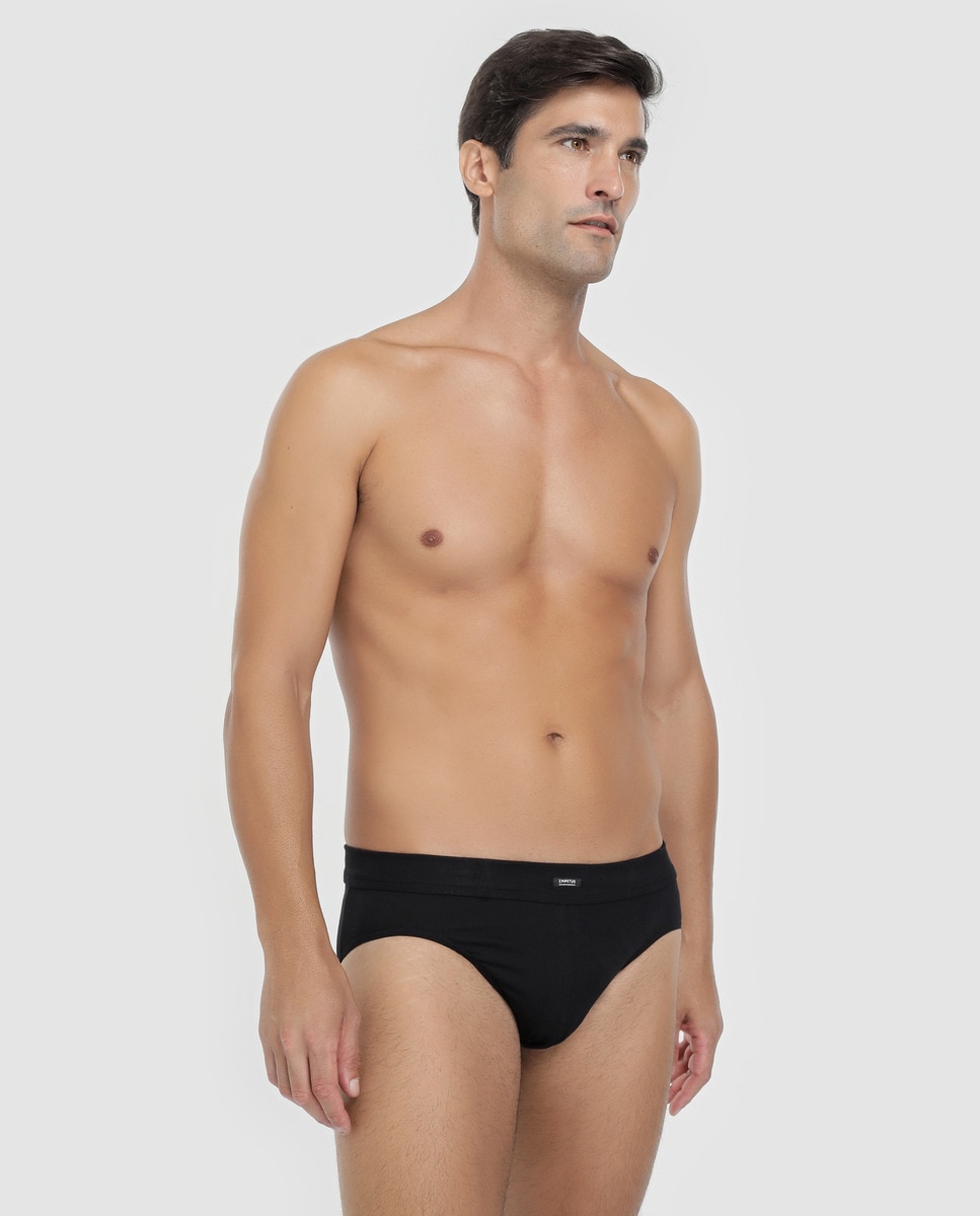 Imagem 0 de Slip de malha de homem Impetus preto liso