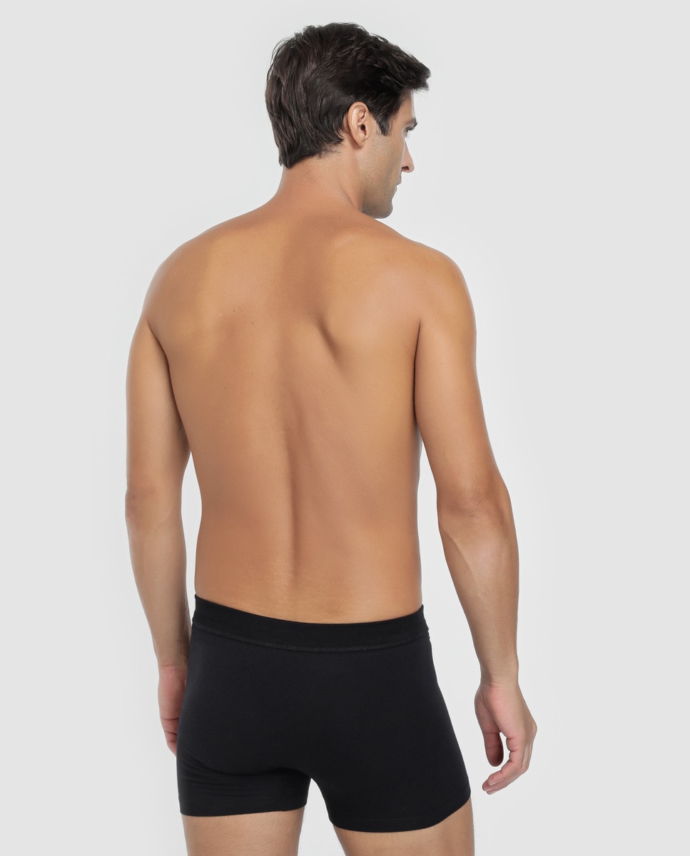 Boxers de malha de homem Impetus pretos lisos Preto-2
