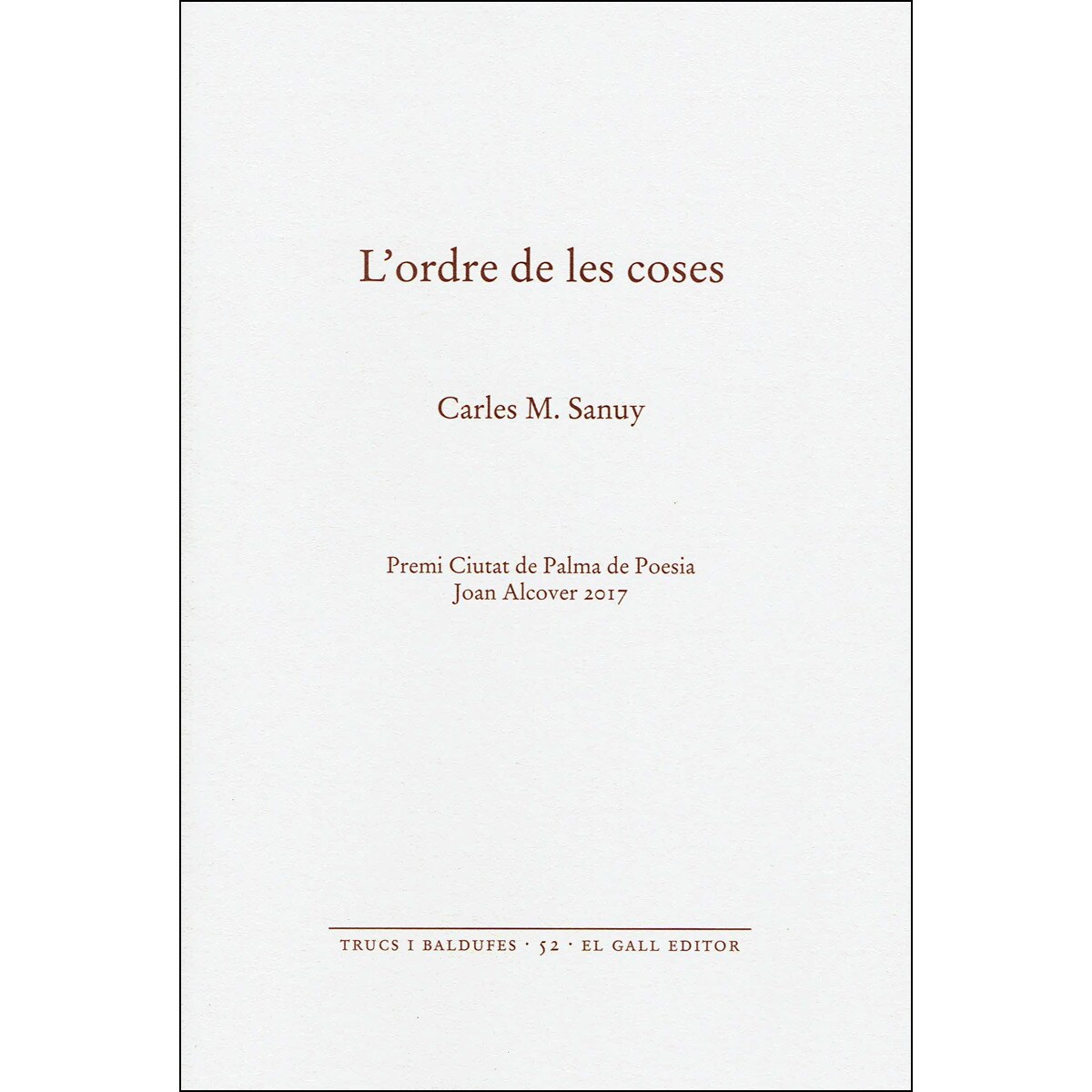 L'ordre de les coses(Tapa blanda) 1