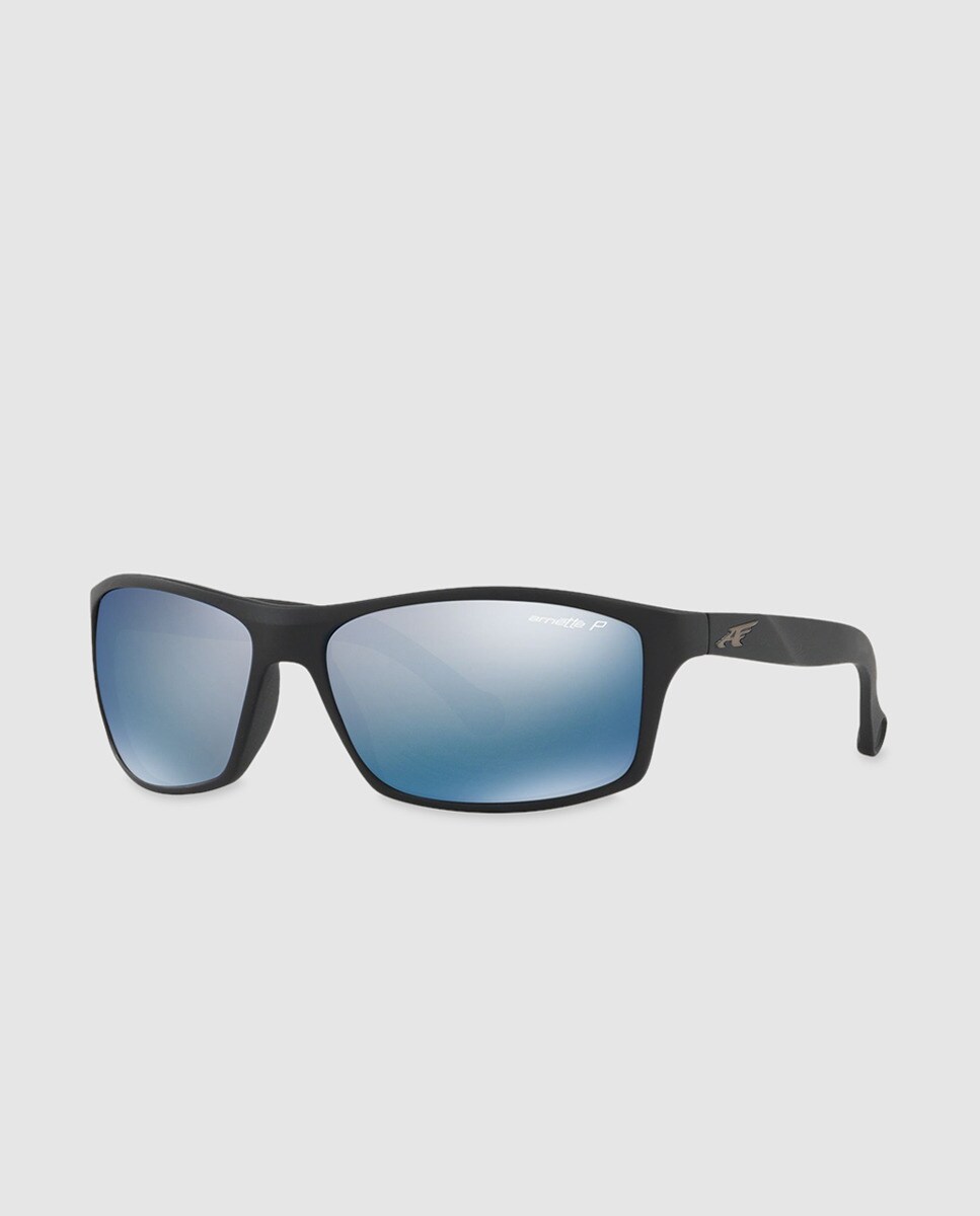 Arnette - Gafas De Sol De Hombre Boiler Rectangulares Inyectadas En Negro