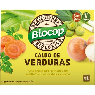 caldo de verduras ecológico y sin gluten envase 6 pastillas - Biocop