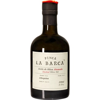 aceite de oliva ahumado variedad Arbequina botella 250 ml - Finca La Barca
