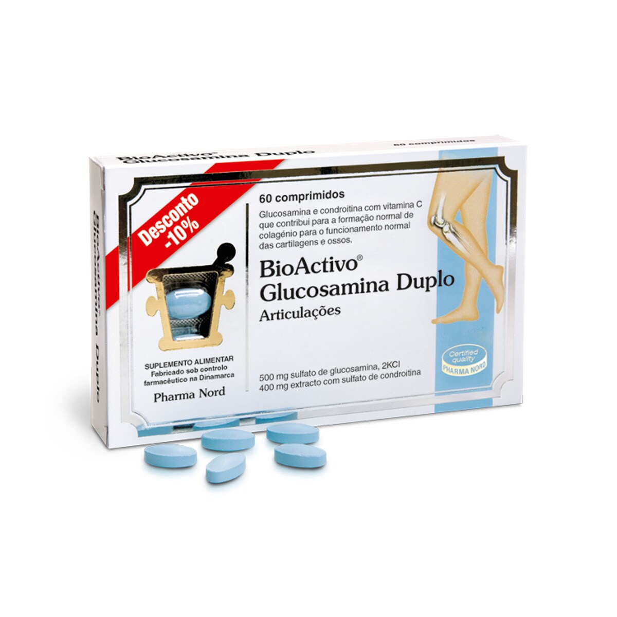 Suplemento Alimentar BioActivo Glucosamina Duplo - 60 comp. 1