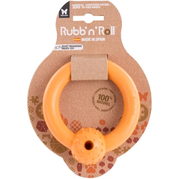 Brinquedo para Cão Rubb'n'roll Argola Laranja embalagem 1 unidade