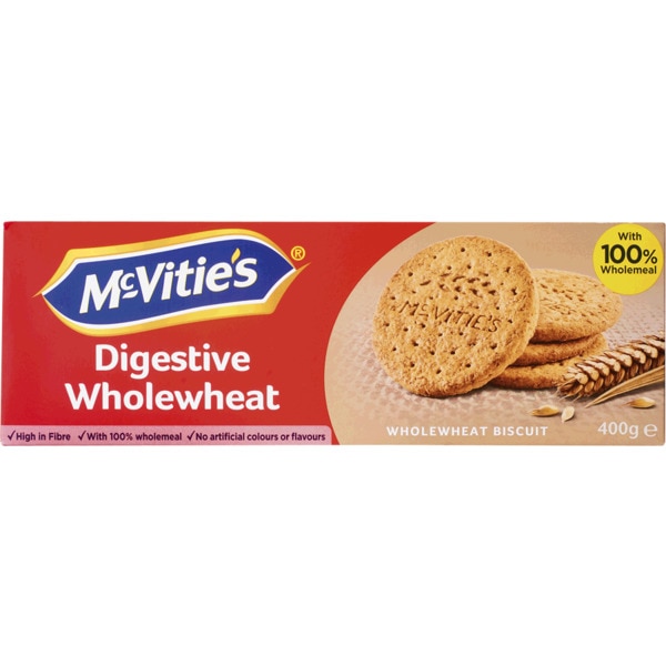 Bolachas Integrais de Aveia Light Digestive embalagem 400 g
