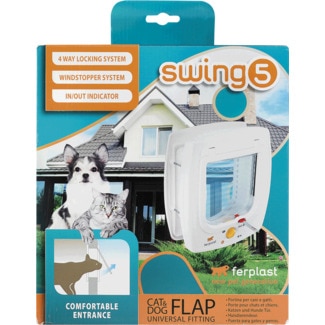 Porta para Cão e Gato Branca Swing 5 embalagem 1 unidade - Ferplast