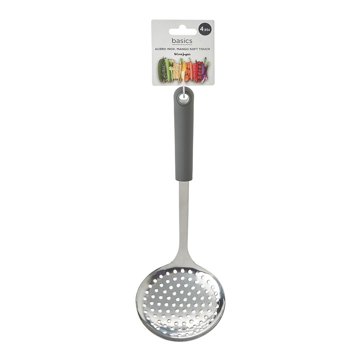 Espumadera Inox con mango de tacto suave Basics El Corte Inglés Acero-2