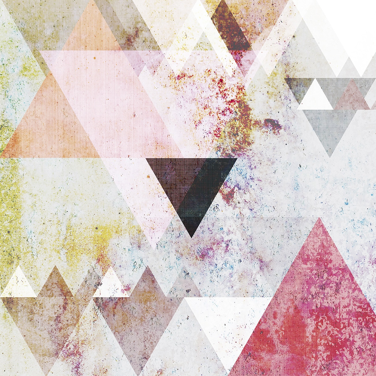 Papel de parede Triangles rosa Rasch Verde-1