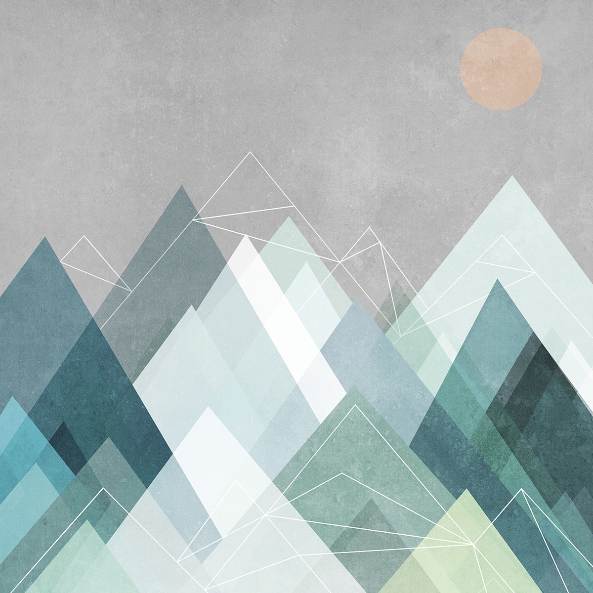 Papel de parede Mountain verde Rasch Verde-1