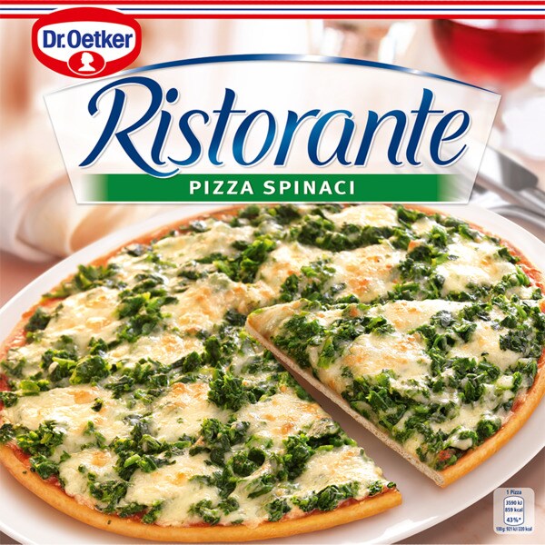 Dr. Oetker Ristorante Pizza de Espinafres embalagem 390 g