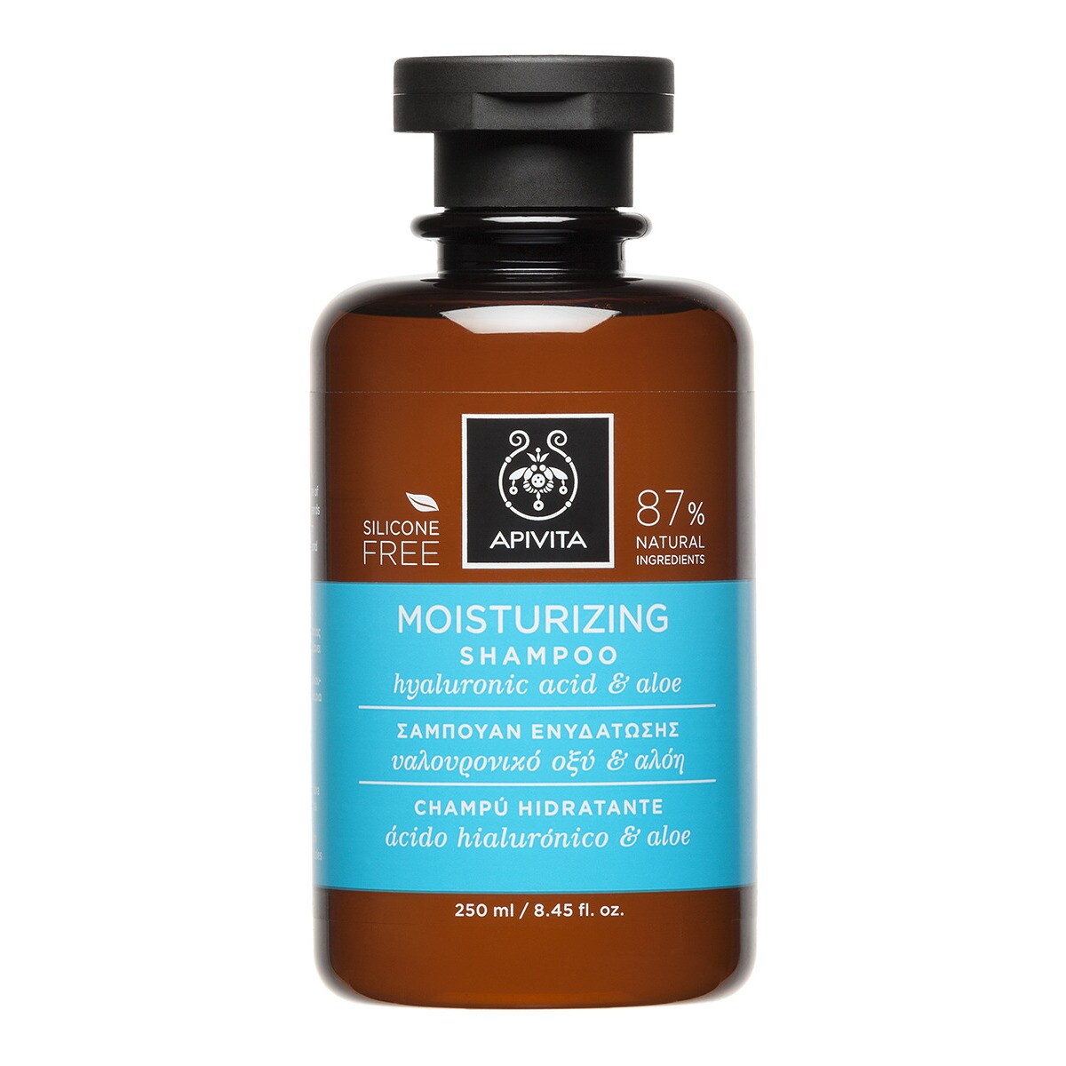 Champô Hidratante Ácido Hialurónico & Aloe Apivita 1