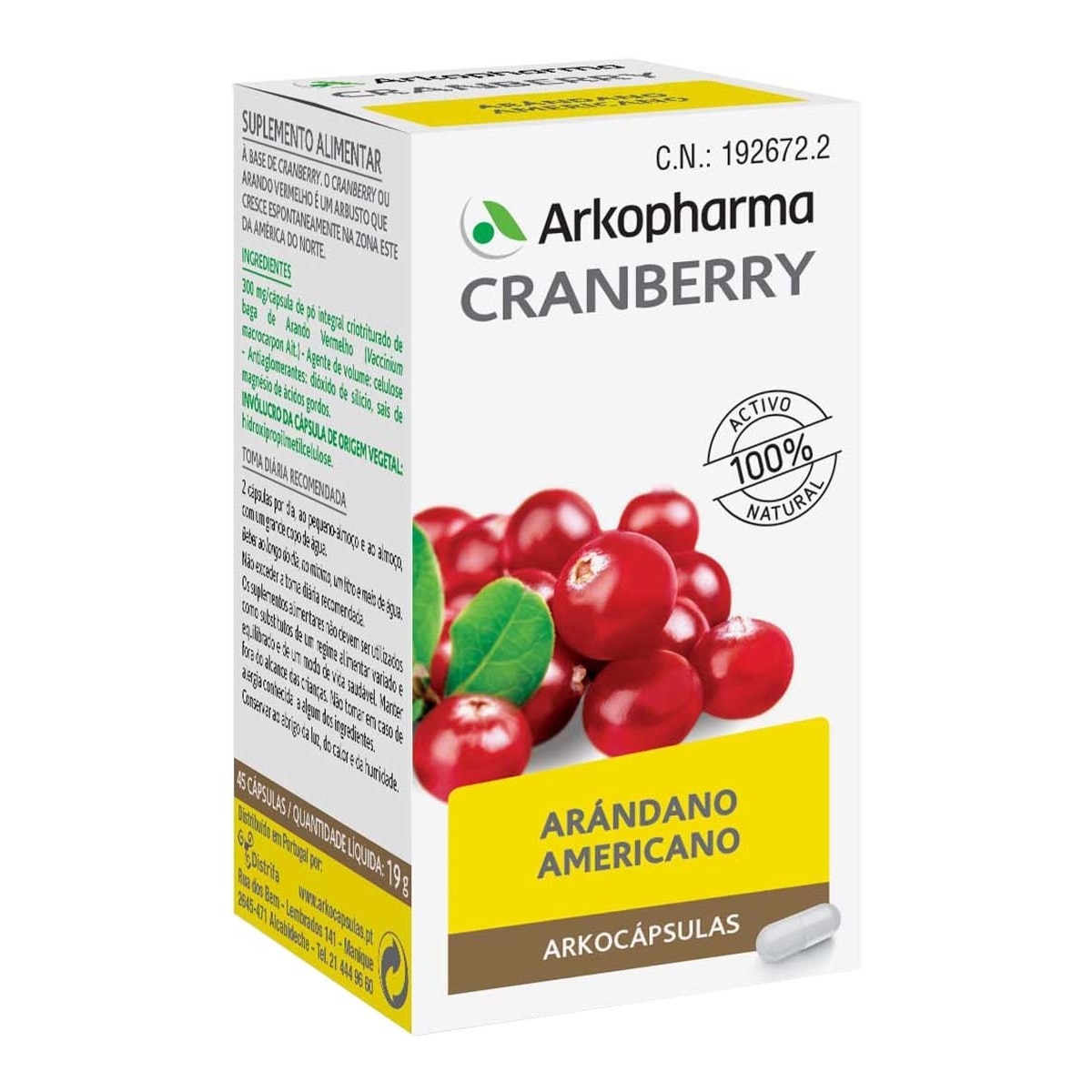 Imagem 0 de Cápsulas dietéticas Cranberry Arkopharma