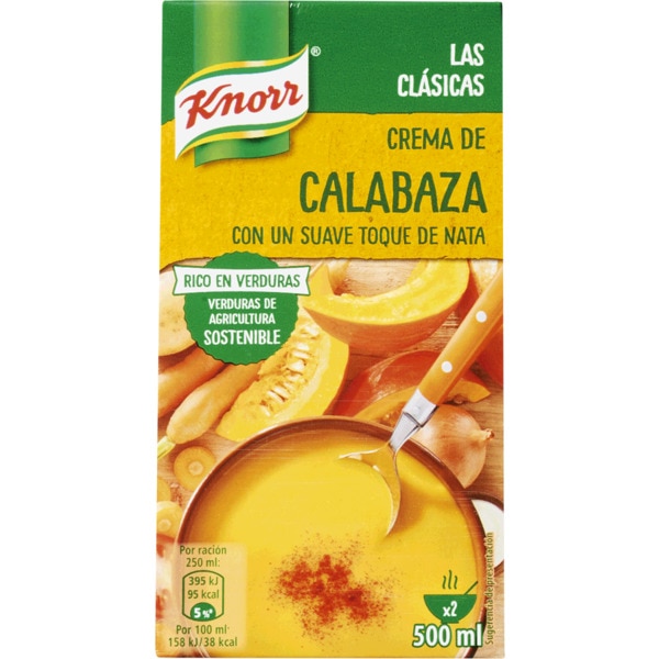 Creme de Abóbora com Natas Las Clásicas embalagem 500 ml