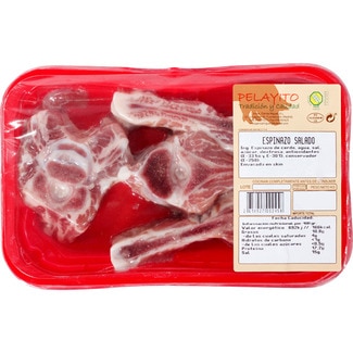 huesos de espinazo salados de cerdo sin gluten peso aproximado bandeja 500 g - Pelayito