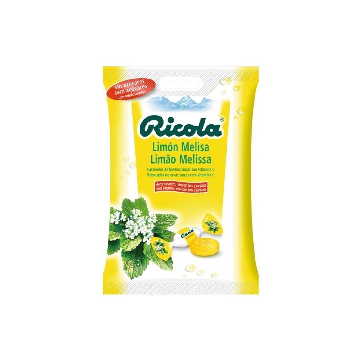 Rebuçados de ervas suíças limão melissa 70g Ricola 1