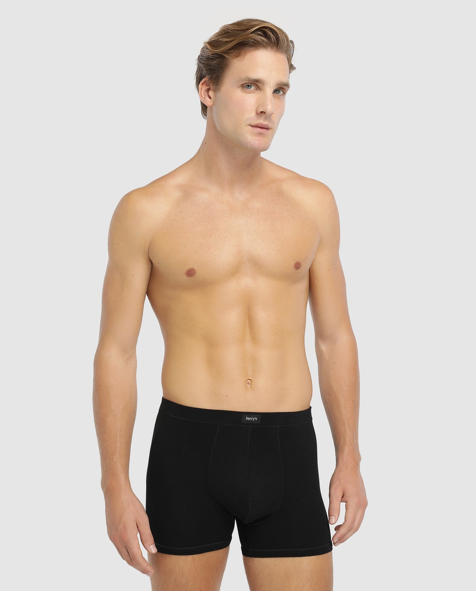 Boxers de malha de homem Ferry's pretos Preto-1