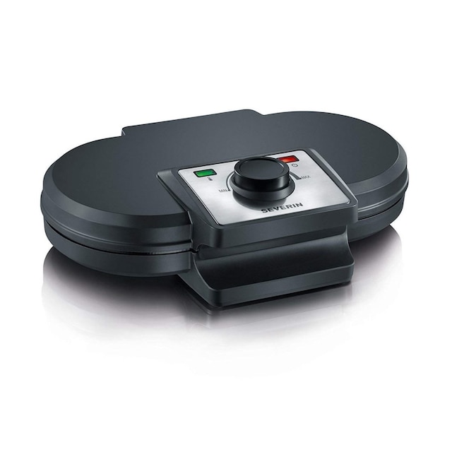 Imagem 0 de Máquina de Waffles Severin WA2106 de 1200 W para 2 Unidades - Aço Inoxidável Escovado Preto