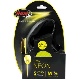 Trela para Cão New Neon com Corda 5 Metros Tamanho M embalagem 1 unidade - Flexi
