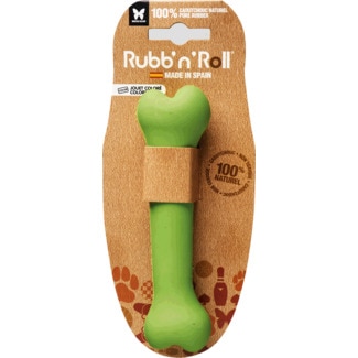 Brinquedo para Cão Rubb'n'roll Osso Verde Tamanho M embalagem 1 unidade - Martin Sellier