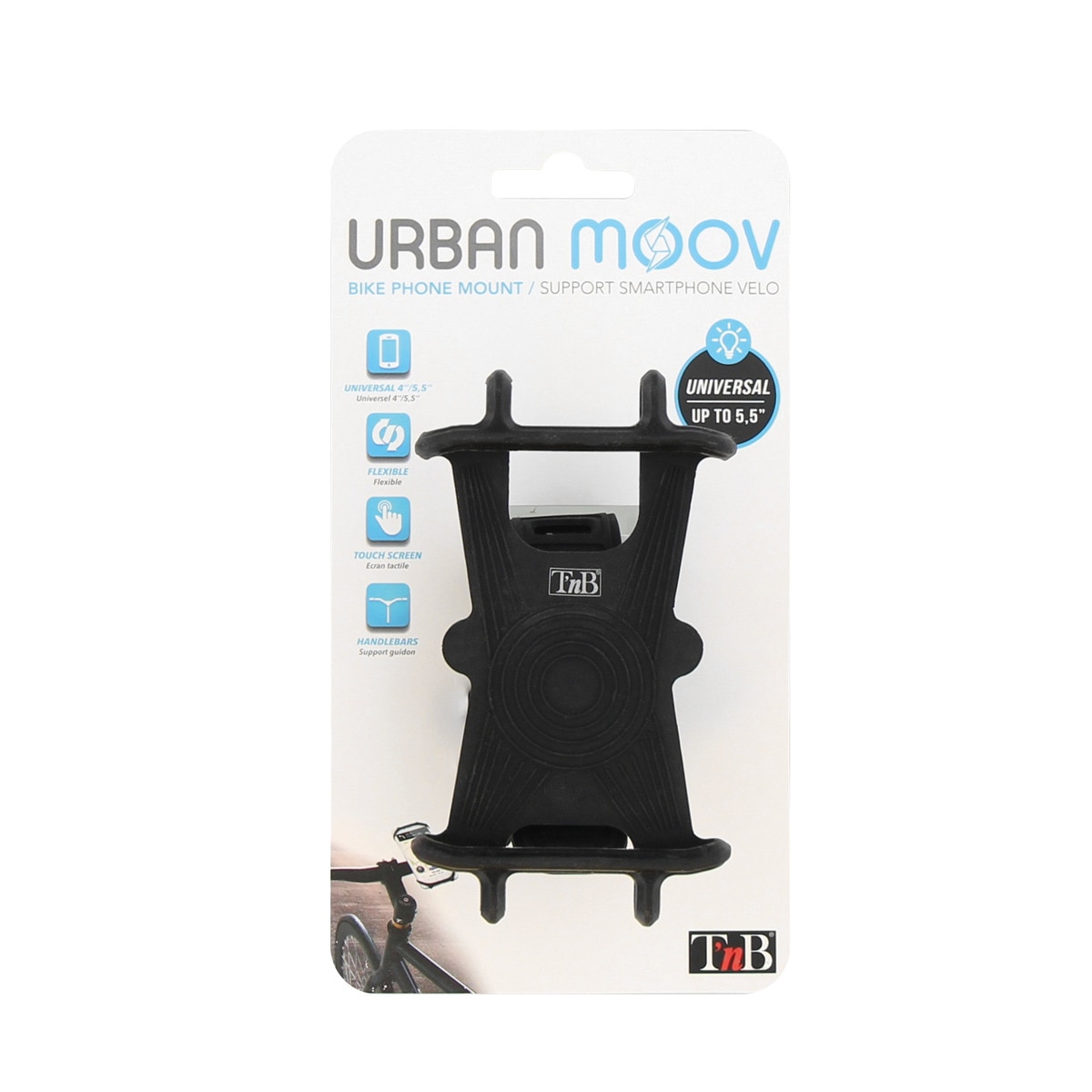 Soporte de bicileta para smartphone T'NB Negro-3