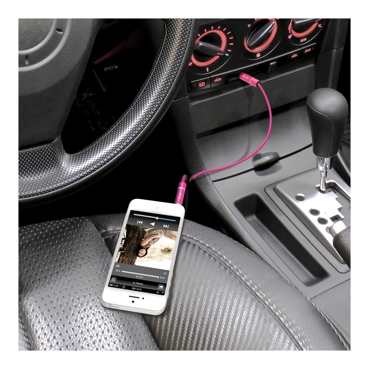 Cable Aux-In 3,5 mm Iluv ICB110 Rosa Rosa-2