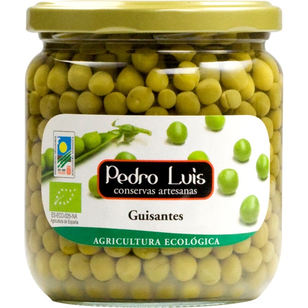 guisantes ecológicos muy finos frasco 230 g neto escurrido
