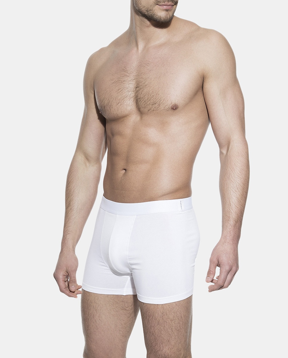 Imagem 0 de Pack de três boxers de malha de homem Bread & Boxers brancos