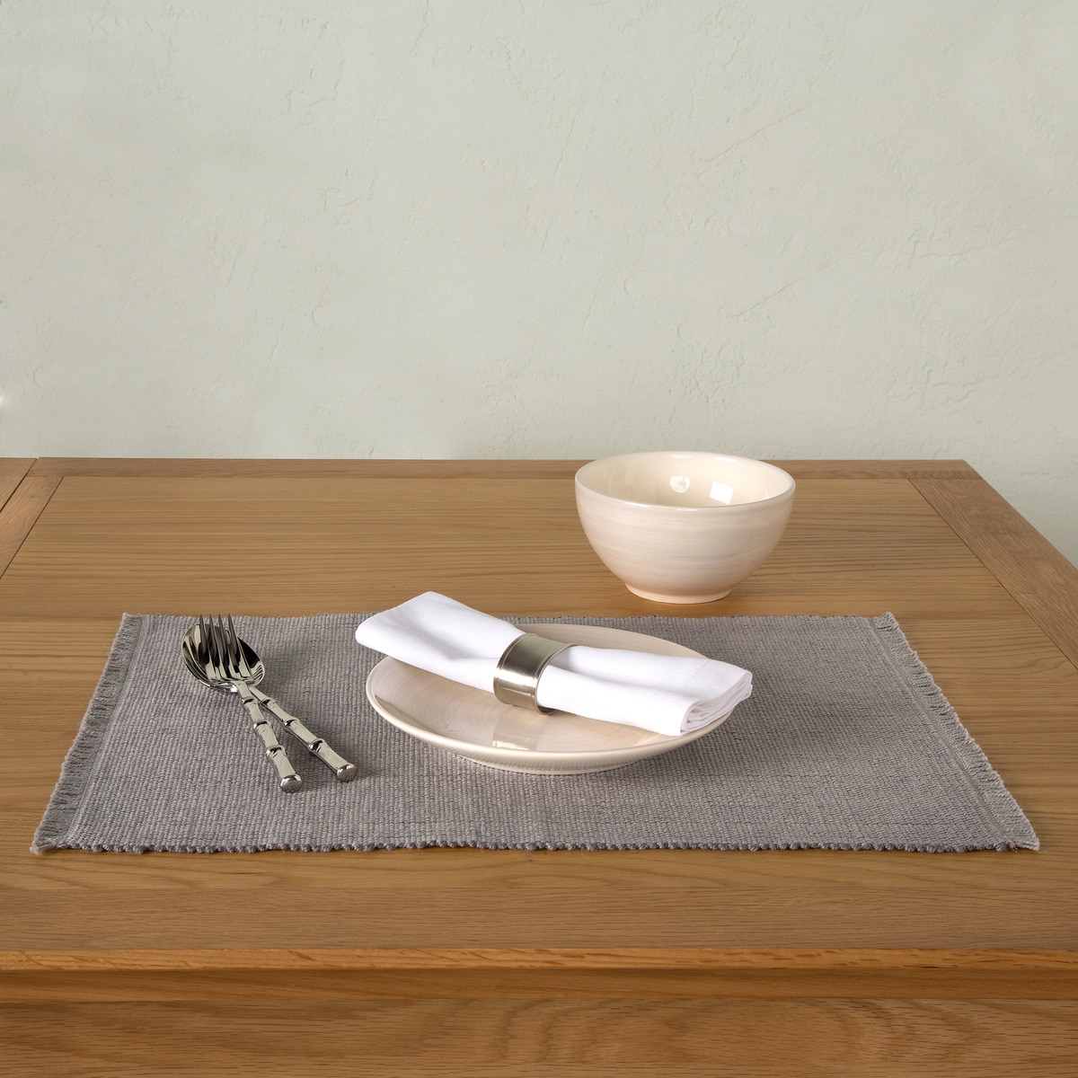 Individual de juta Jute Cinzento-2