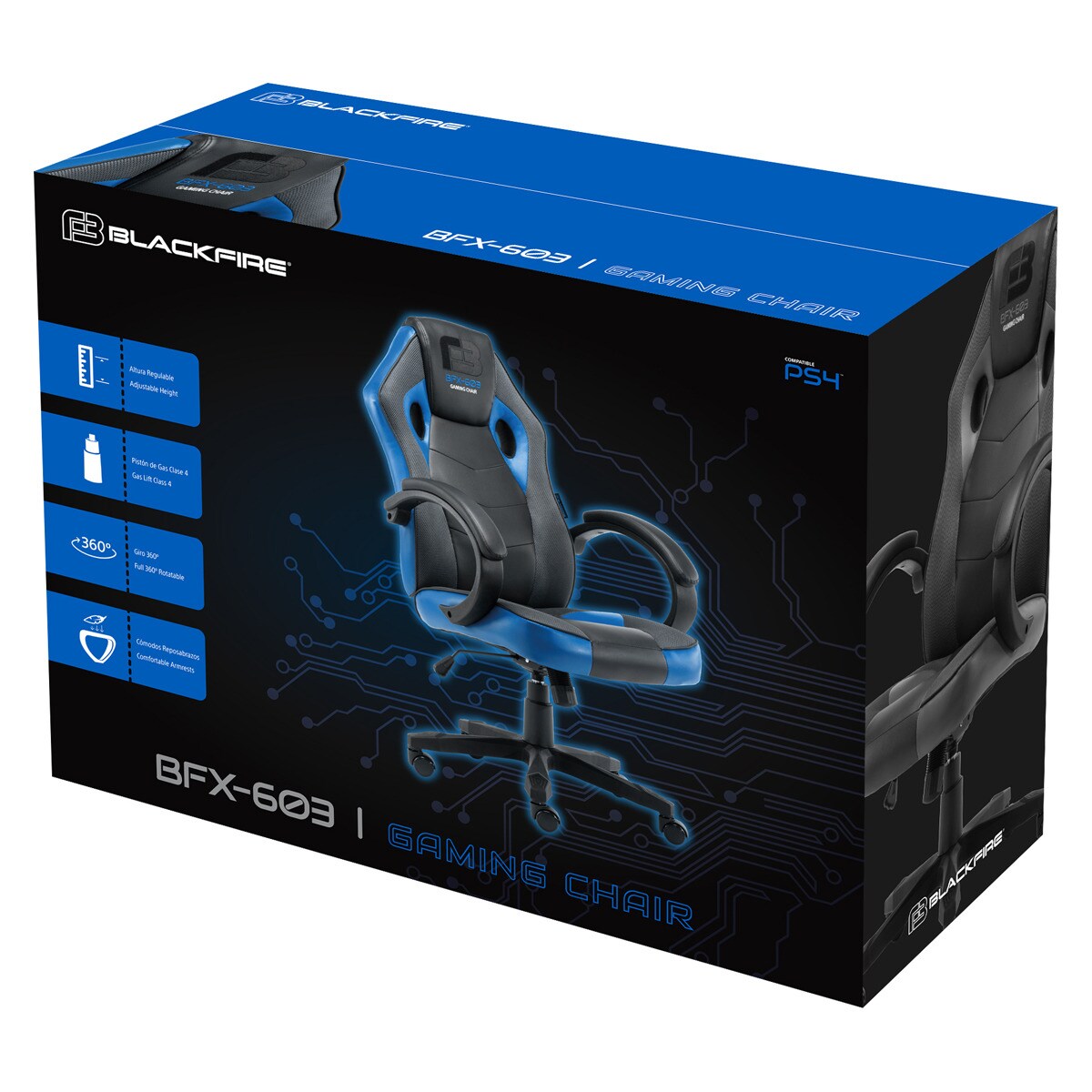 Silla Gaming Blackfire BFX-603 Negro / Azul-6