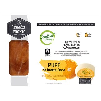 Paladar Pronto Puré de Batata Doce com Laranja e Gengibre embalagem 350 g