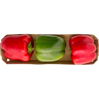 Pimiento bicolor rojo y verde ecológico bandeja 400 g - Solo Bio