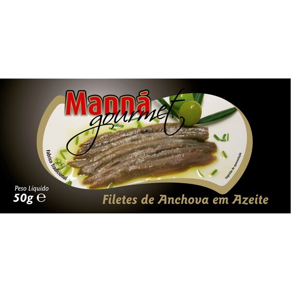 Manná Gourmet Filetes de Anchova em Azeite lata 50 g
