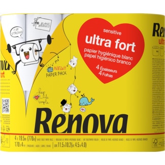 Papel Higiénico Ultra Forte Embalado em Papel embalagem 4 unidades - Renova