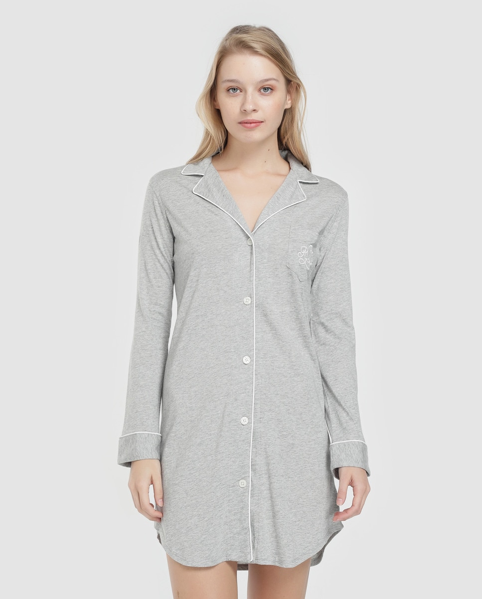 Camisa Hammond Knits Lauren Ralph Lauren lisa com botões Cinzento-1