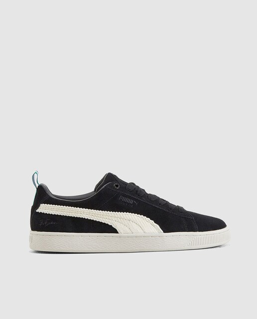 Zapatillas de piel de hombre Puma Suede de color negro con ... Zapatillas de piel de hombre Puma Suede de color negro con ...