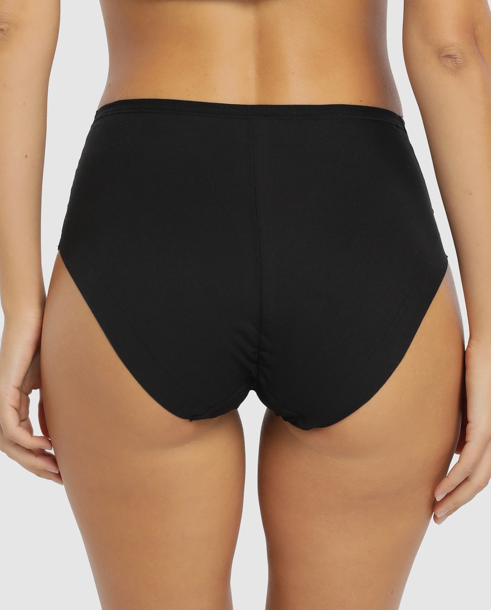 Cueca alta Cotton Band Janira duna Preto-2