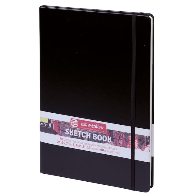 Imagen 0 de Bloc Tapa Dura Cosida para Esbozo 140 grms M2 80 Hojas 21 X 29,7  cms Artcreation Negro