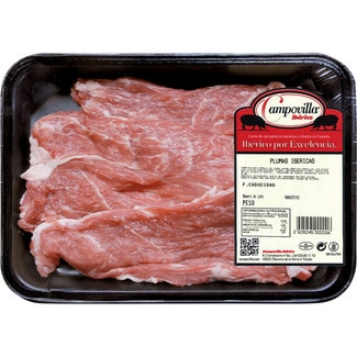 pluma fresca de cerdo ibérico bandeja 350 g peso aproximado - Campovilla