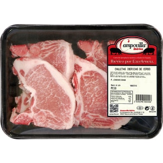 chuletas de lomo de cerdo ibérico peso aproximado bandeja 450 g - Campovilla
