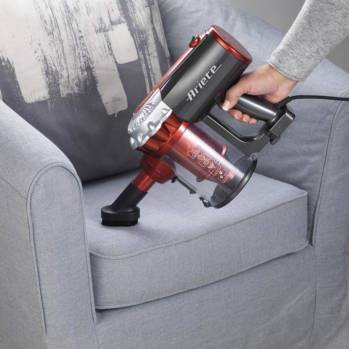 Aspirador de escoba con cable Ariete 2761 2 en 1 Rojo-6