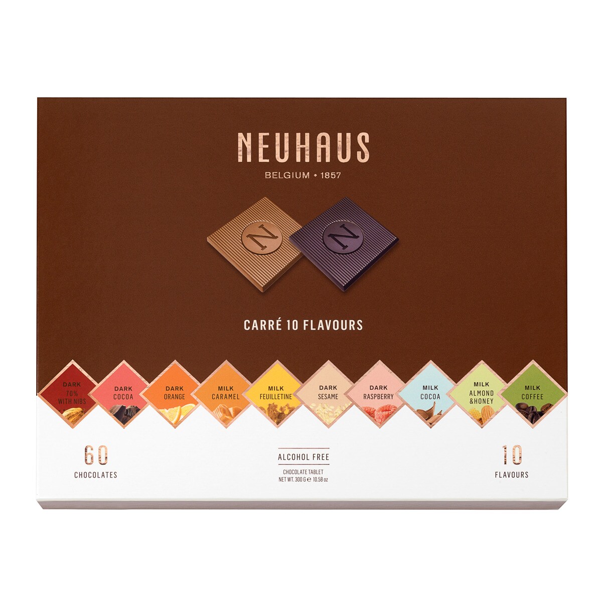 Neuhaus - Napolitanas De Chocolate Belga Carrés 10 Sabores