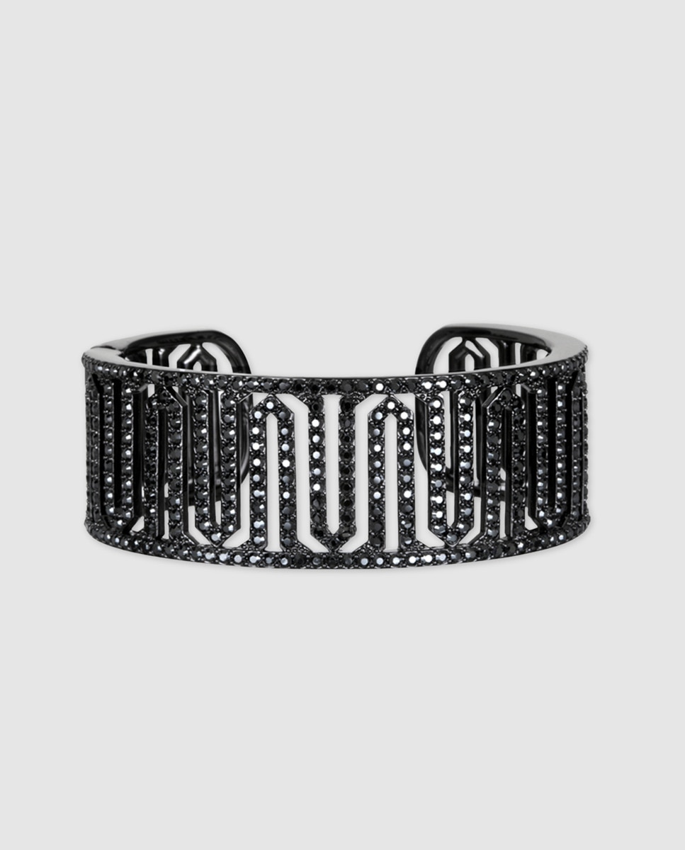 Karl Lagerfeld - Pulsera Essentials Gunmetal Con Swrovski